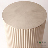Camille Side Table-White Bronze