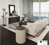 Camille Side Table-White Bronze