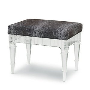 Fluted Bench w/ Shagreen Leather Seat