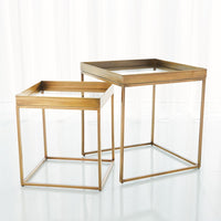 S/2 Perfect Nesting Tables-Antique Brass