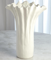 Organic Wave Tall Bowl -White