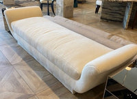 Custom Day Bed / Bench in Cream Cropped Alpaca