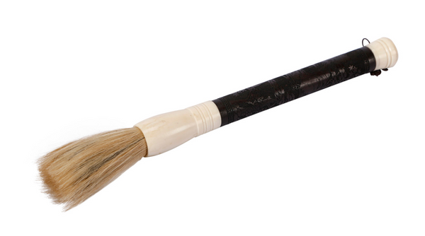 Wood Calligraphy Brush with deep carving